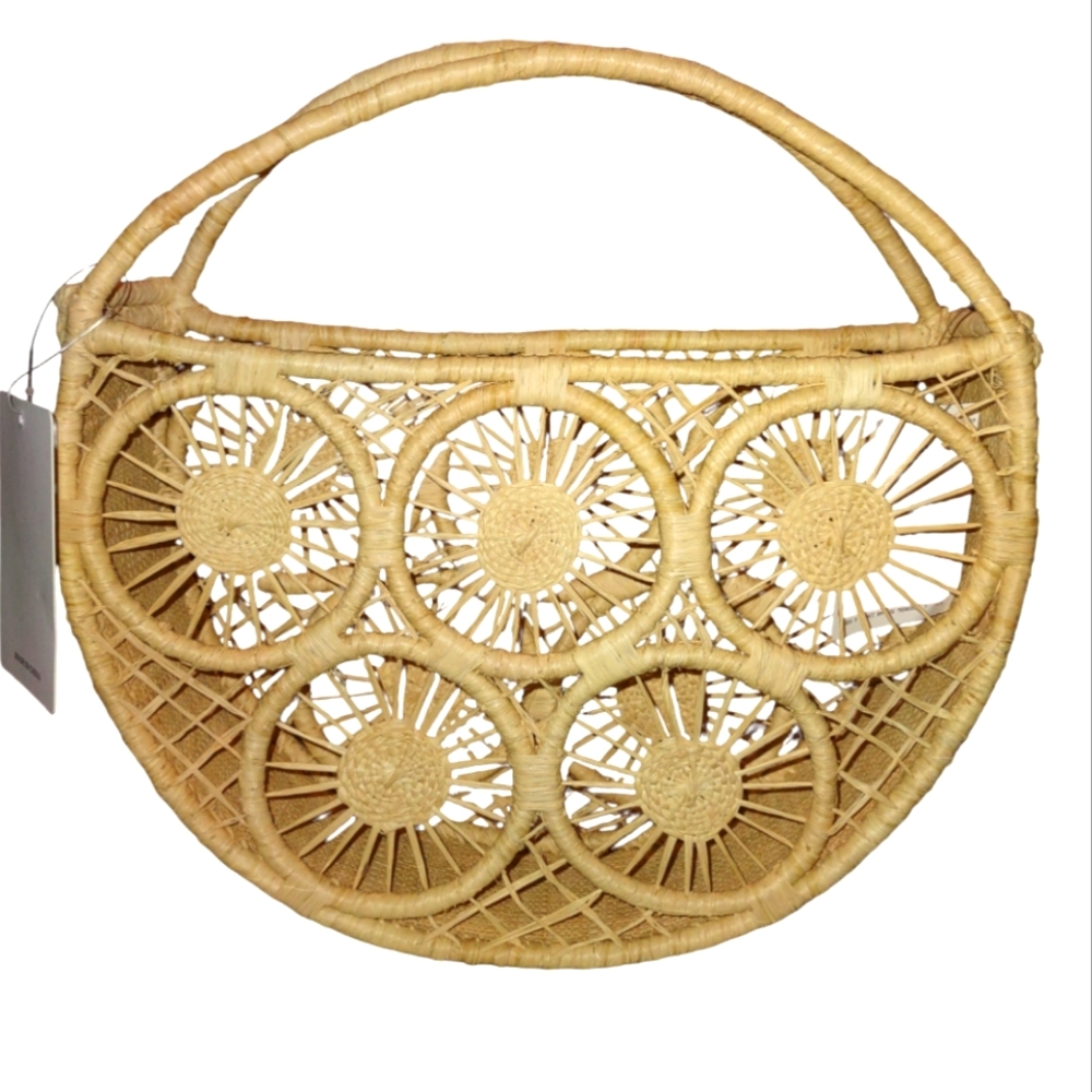 Straw Studios Woven Round Tote